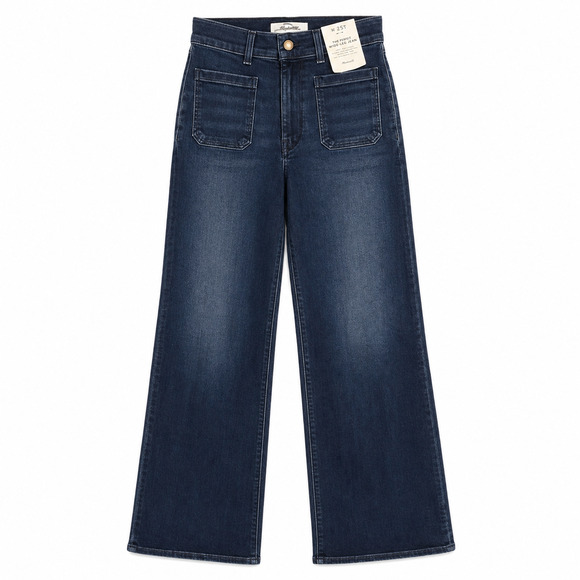 Madewell Denim - Madewell Jeans Womens Size 25T Blue The Tall Emmy Wide Leg High Rise Stretch NWT